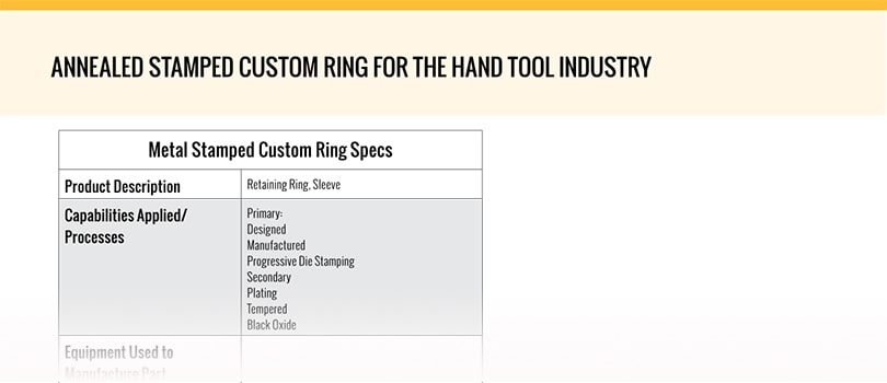 Annealed Stamped Custom Ring Specs