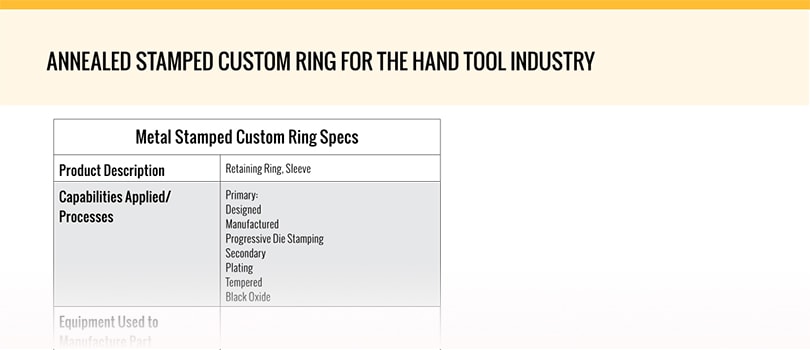 Annealed Stamped Custom Ring Specs Annealed Stamped Custom Ring Specs